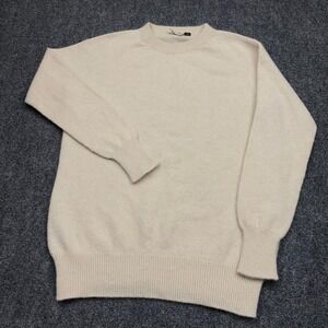 Lothlorian Pure Alpaca Sweater Womens XL Cream Crew Neck Raglan Knit New Zealand